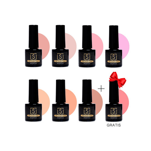 TS Products T-Gel Intensive mini collectie 7 kleuren + 1 gratis TS Products T-Gel Intensive mini collectie 7 kleuren + 1 gratis