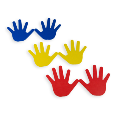 Vloermarkering hand, set van 6