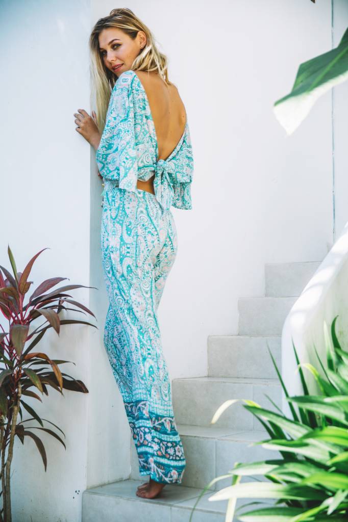 jumpsuit turquoise
