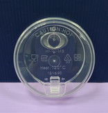 Couvercle gobelet en papier pour paille a Bubble tea - transparent