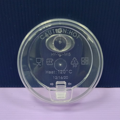 Tapa de vaso de papel para pajita de Bubble tea - transparente