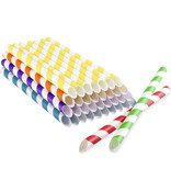 Pailles en papier pour bubble tea En couleurs