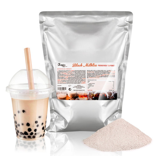 té de leche negro en polvo