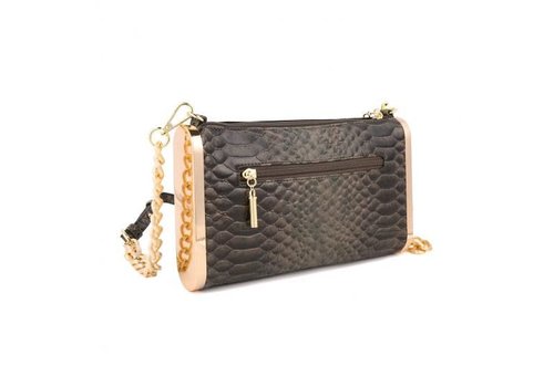 Peach Accessories CD4620 Black Clutch/Black Suede