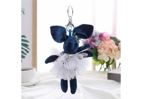 Peach Accessories B3 lucky bunny keyring Navy