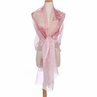 Peach JS01-4 Silk Floral Wrap Blush