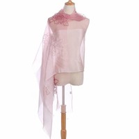 Peach JS01-4 Silk Floral Wrap Blush