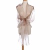 Peach JS01-4 Silk Floral Wrap Beige