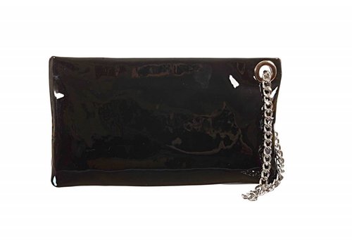 Le Babe Le Babe Vernice Nero Zip Top Bag