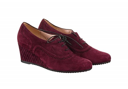 Le Babe Le Babe 3003 Velour Amaranto Wedge