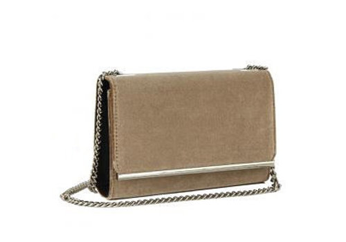 Peach Accessories F-2099 Taupe Suede bag