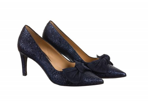 Perlato Perlato 10782 Navy Mottled/Suede Bow