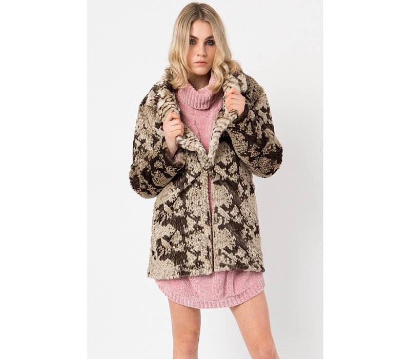 Pia Rossini Anaconda Faux fur coat