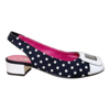 Le Babe 3362 Navy/White sling-backs