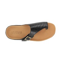 Strive JAVA Black Croc sandals