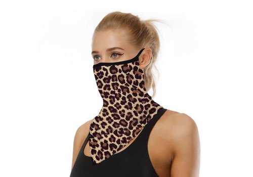 Peach Accessories Peach 0002 Leopard print scarf mask