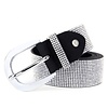 Peach BEL007 Black/Silver Crystal Belt