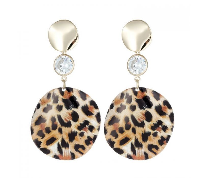 Peach ER018 Leopard print Earrings