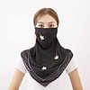 Peach Accessories Peach Large Scarf Mask in Black