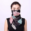 Peach 0001 Black Lotus Scarf Mask