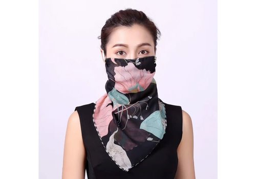 Peach Accessories Peach 0001 Black Lotus Scarf Mask