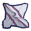 Peach F668 Navy multi Square Scarf