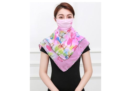 GESSY GESSY Pink Butterfly scarf mask