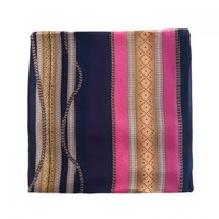 Peach TT105 Fuchsia/Navy Silk Scarf