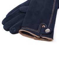 Peach HA1949 Navy Suede effect Gloves