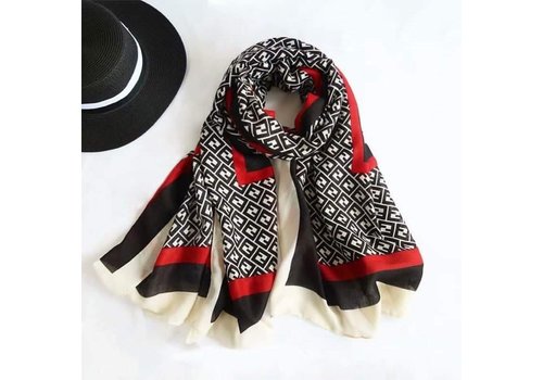 Peach Accessories Peach TT305 Black/Red mix Scarf