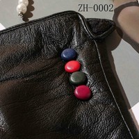 ZH002 Leather multi button Gloves