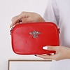 8801 Crystal Bee Red leather Pouch