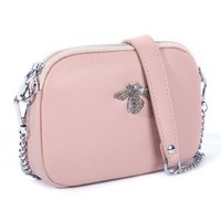 8801 Crystal Bee Blush Leather Pouch