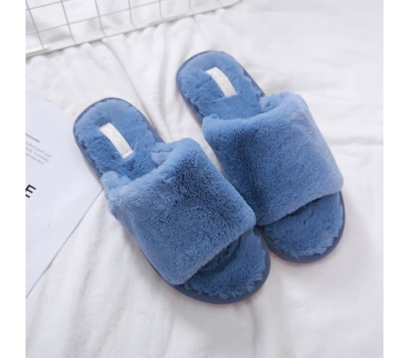 1990 Blue furry Slippers