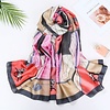 Peach Accessories TT208 Horse pattern satin scarf