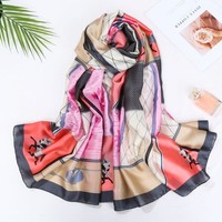 TT208 Horse pattern satin scarf