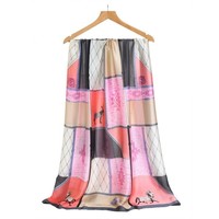 TT208 Horse pattern satin scarf