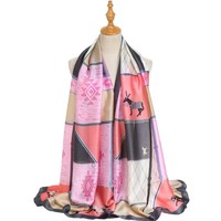 TT208 Horse pattern satin scarf