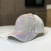 SD109 Off-White Diamonte Baseball cap