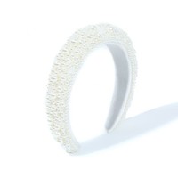 HA705 Ivory Pearl/Crystal Hairband