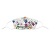 Peach Accessories 0015 White Silk/Cotton Flower Mask