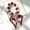 F669 Large Wine Polka Dot Scarf
