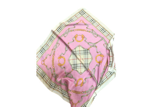 Peach Accessories F669 Chain print Hot Pink Scarf