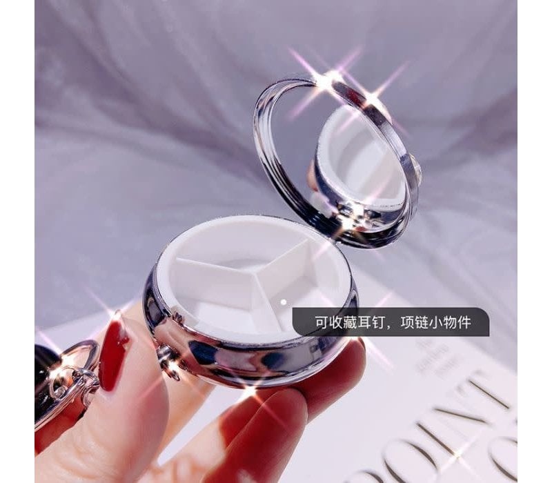 3021 Crystal Pill Box Keyring