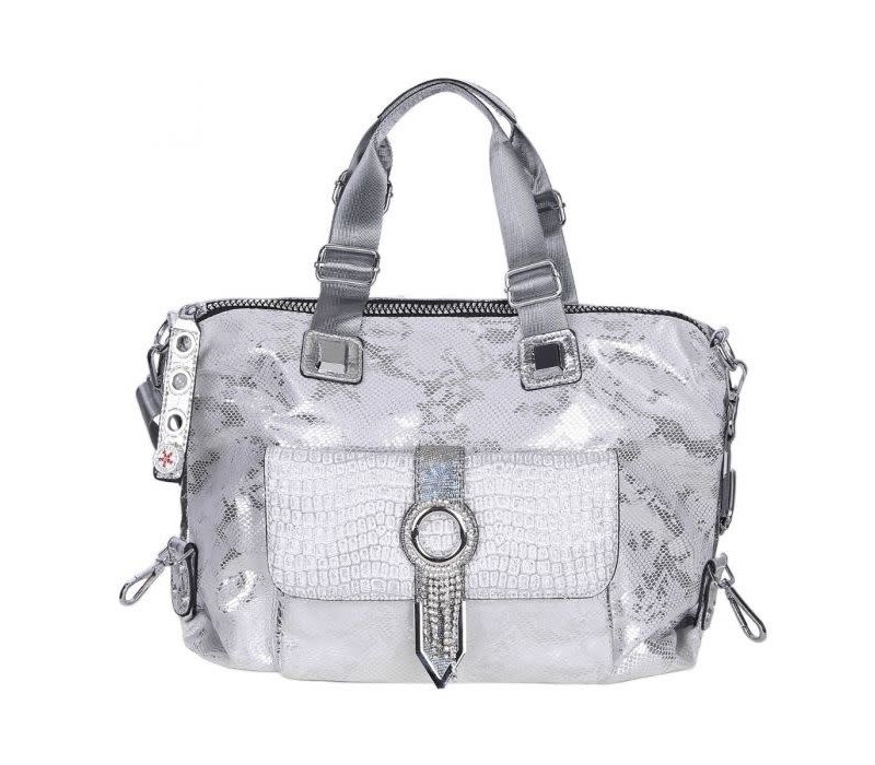 60204 Silver Large Fashion Tote Bag