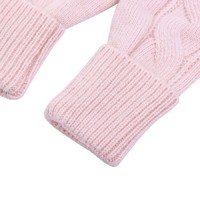 SDN103 Pink Cable Knit Mittens