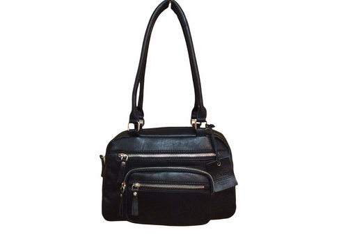 Rowallan Rowallan 1216/01 Black Leather Shoulder Bag
