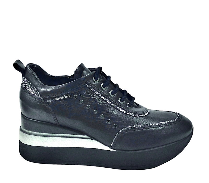 MarcoMoreo A651  Navy Platform Shoes