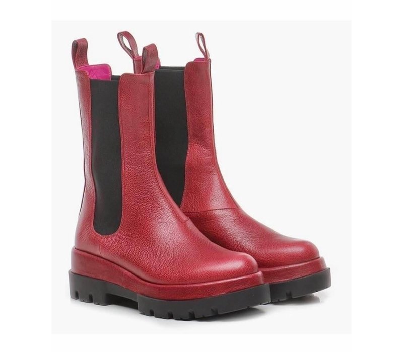 Le Babe 326 long Red Chelsea Boot