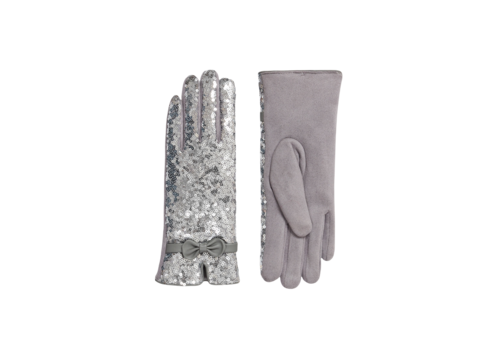 PIA ROSSINI A/W Pia Rossini RADIANCE Silver Glitter Gloves